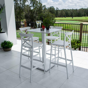 Portsea 75 Lennox - 5pce (70x70) - Outdoor Bar Set