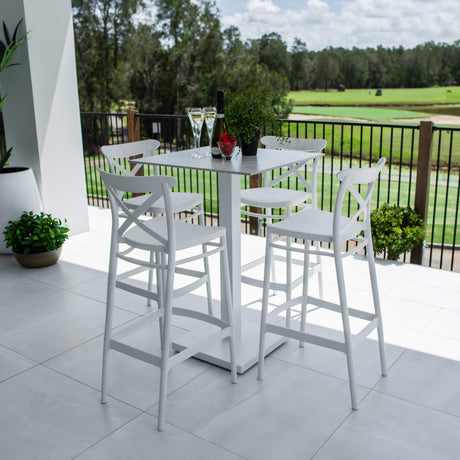 Portsea 75 Lennox - 5pce (70x70) - Outdoor Bar Set