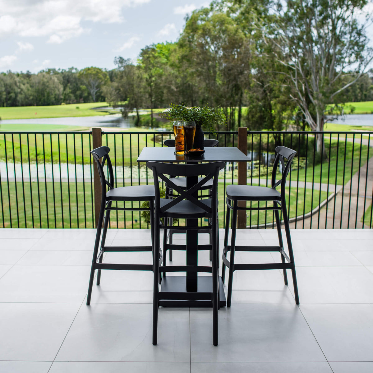Portsea 75 Lennox - 5pce (70x70) - Outdoor Bar Set
