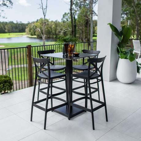 Portsea 75 Lennox - 5pce (70x70) - Outdoor Bar Set