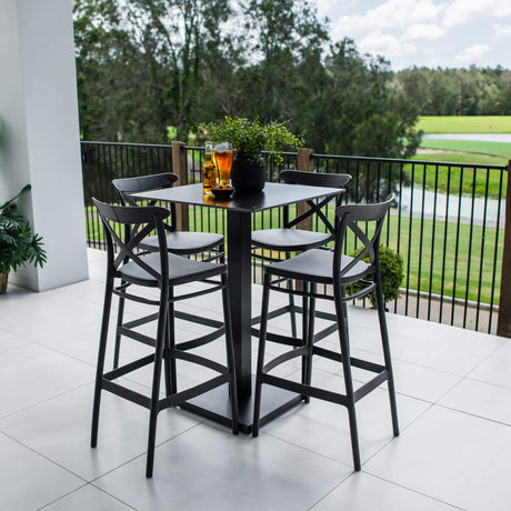 Portsea 75 Lennox - 5pce (70x70) - Outdoor Bar Set