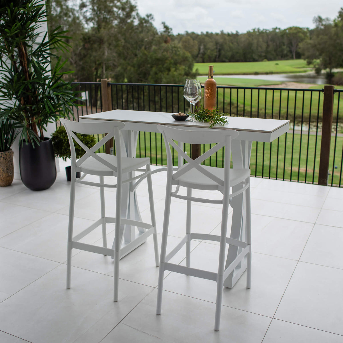 Portsea 75 Malibu - 3pce (130x45) - Outdoor Bar Set