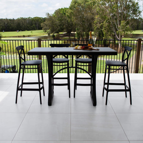 Portsea 75 Malibu - 5pce (150x65) - Outdoor Bar Set
