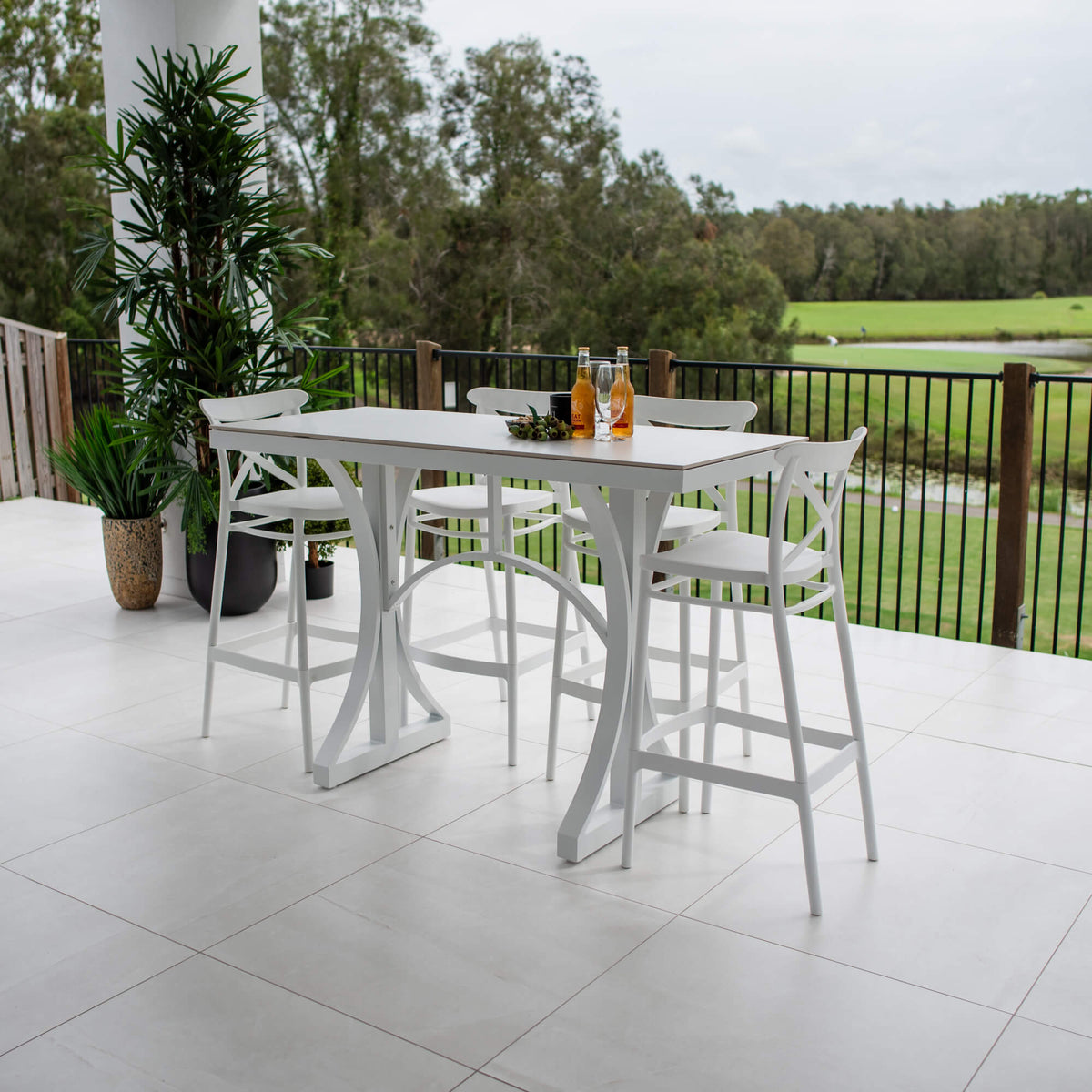 Portsea 75 Malibu - 5pce (150x65) - Outdoor Bar Set