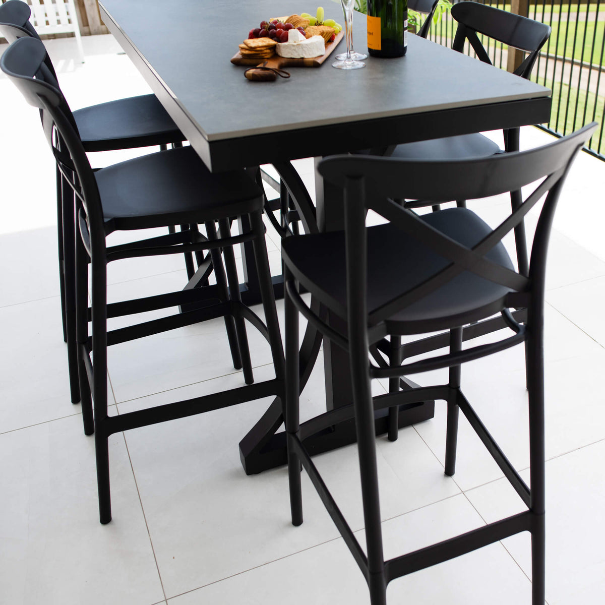 Portsea 75 Malibu - 7pce (150x65) - Outdoor Bar Set