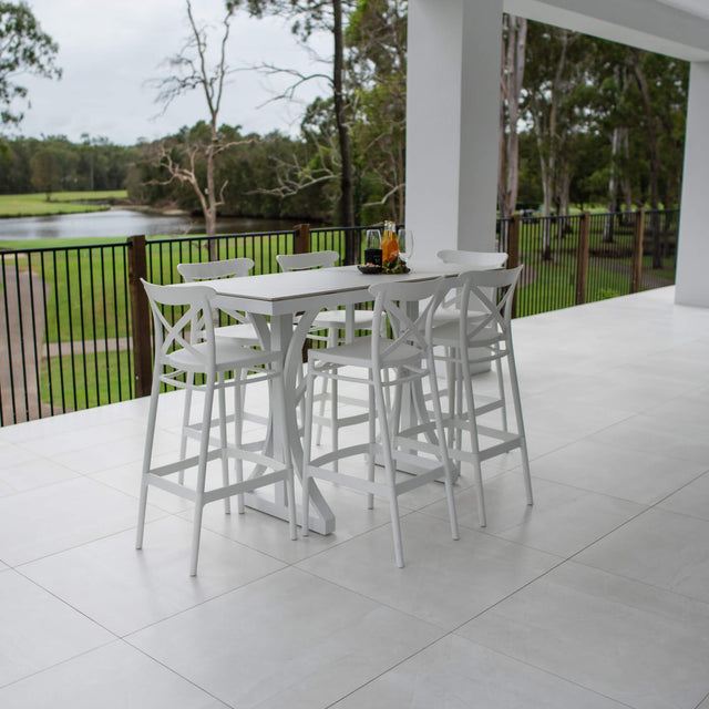 Portsea 75 Malibu - 7pce (150x65) - Outdoor Bar Set