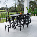 Portsea 75 Malibu - 9pce (200x65) - Outdoor Bar Set