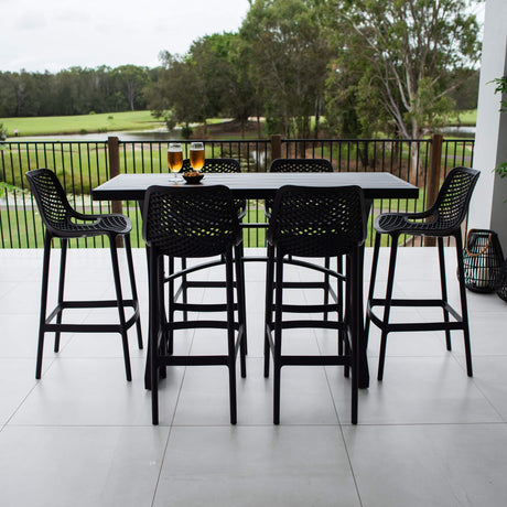 Roma 75 Bergen - 7pce (150x65) - Outdoor Bar Set