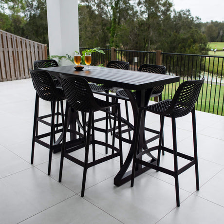 Roma 75 Bergen - 7pce (150x65) - Outdoor Bar Set