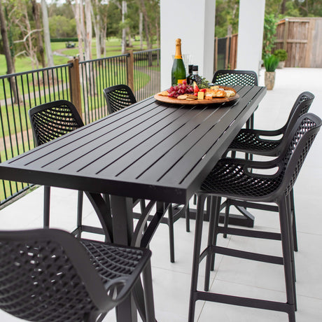 Roma 75 Bergen - 7pce (200x65) - Outdoor Bar Set