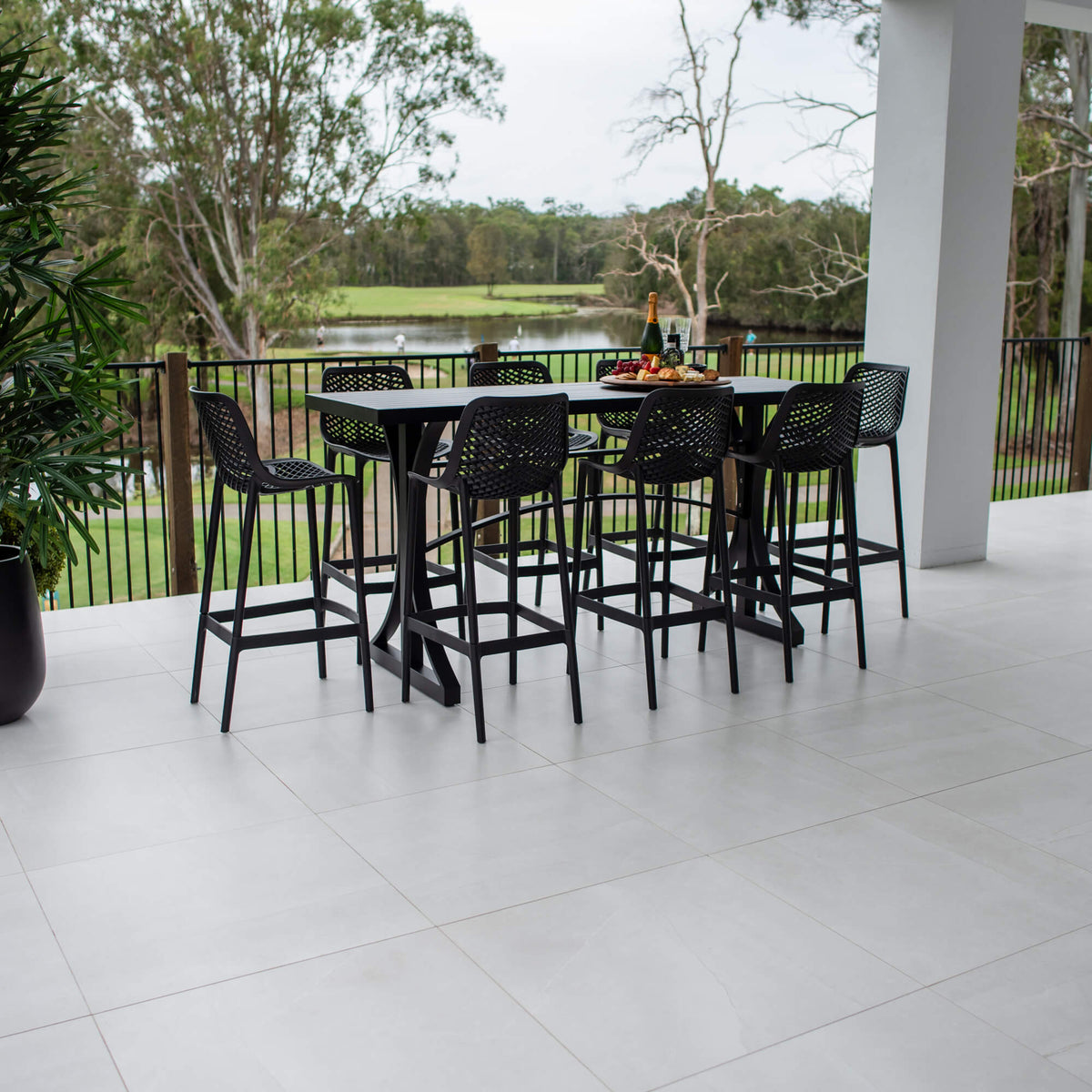 Roma 75 Bergen - 9pce (200x65) - Outdoor Bar Set