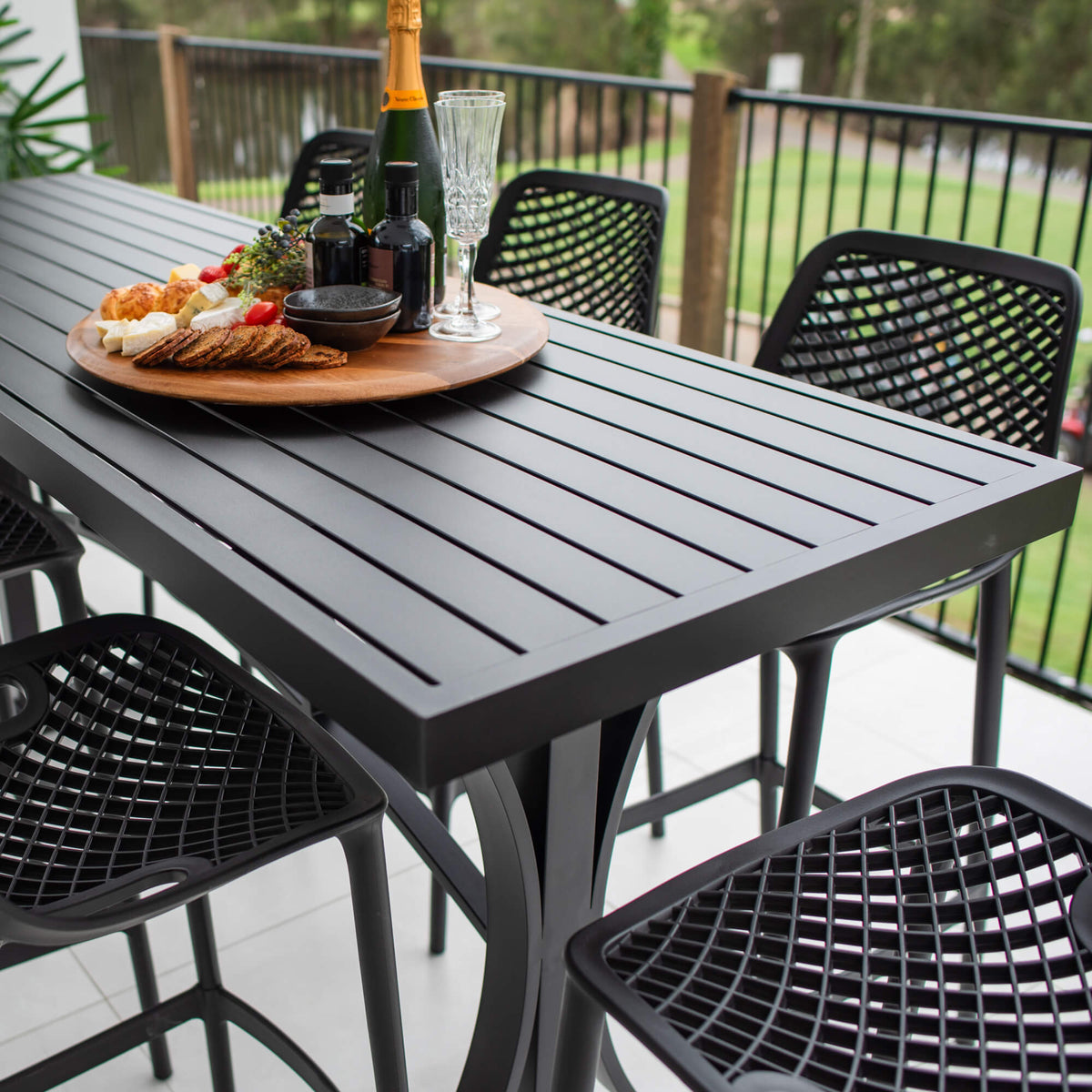 Roma 75 Bergen - 9pce (200x65) - Outdoor Bar Set