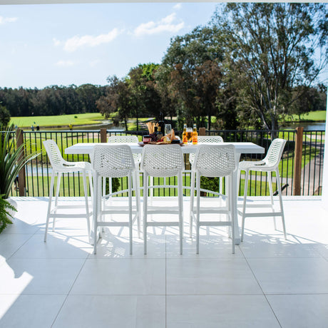 Roma 75 Bergen - 9pce (200x65) - Outdoor Bar Set