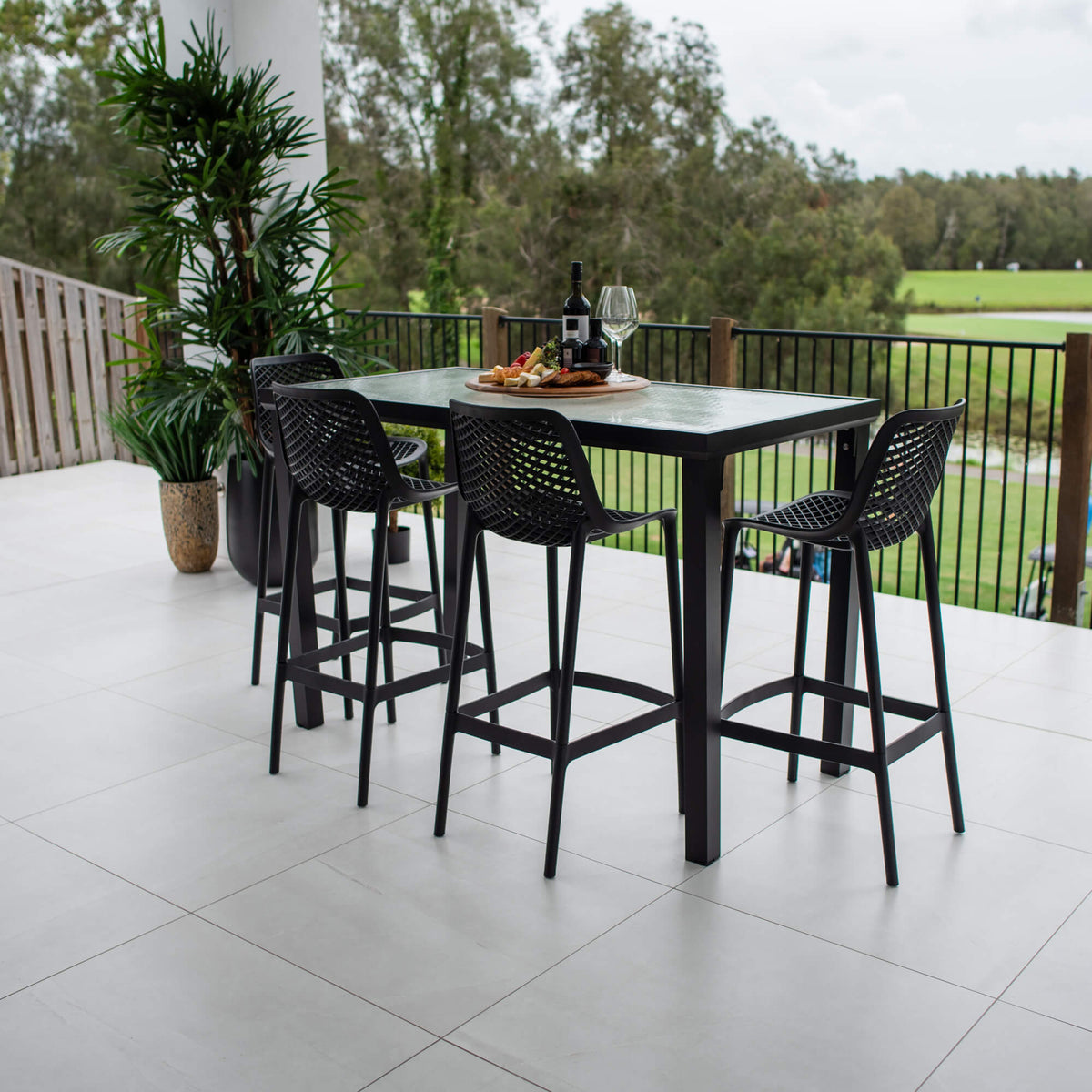 Roma 75 Hudson - 5pce (150x80) - Outdoor Bar Set