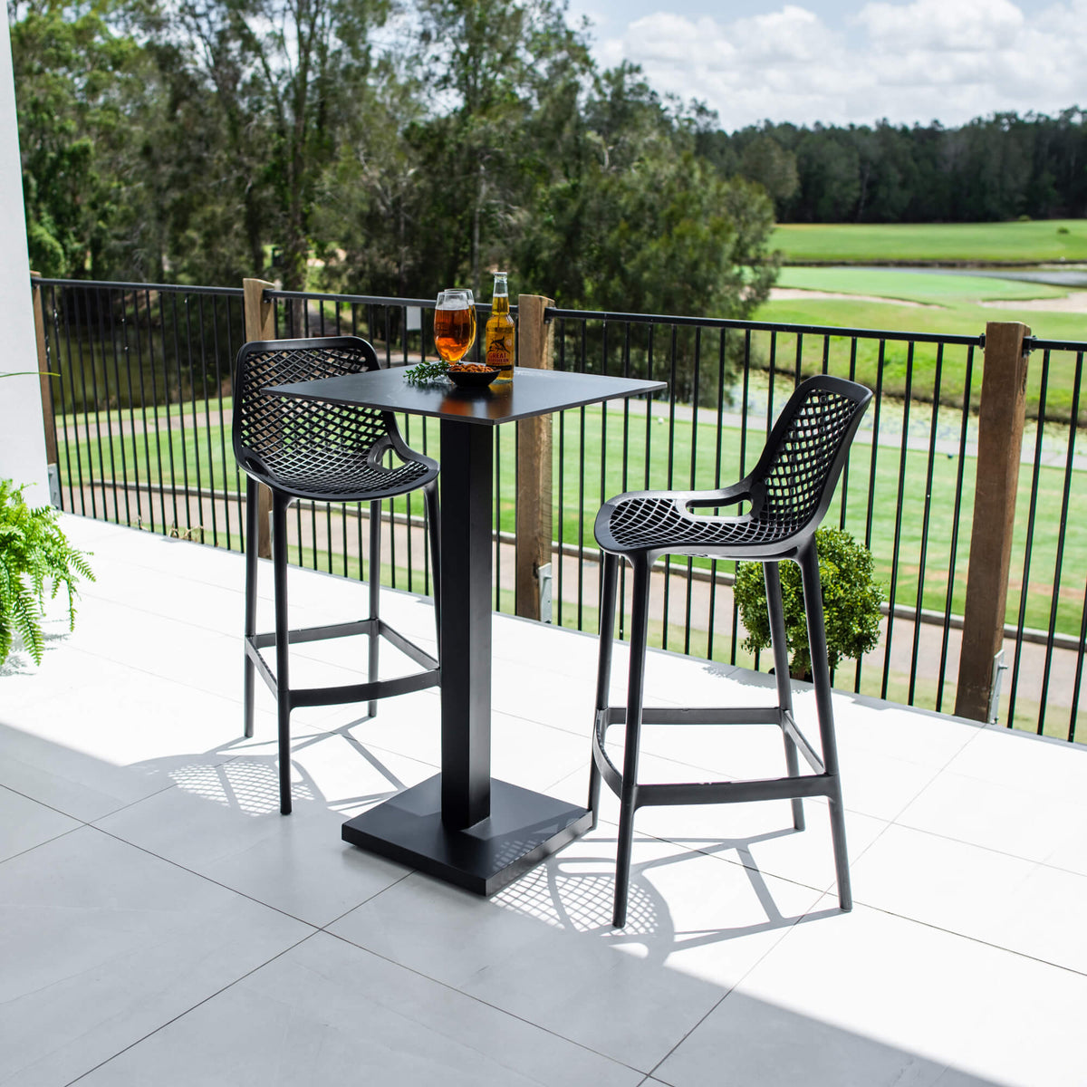 Roma 75 Lennox - 3pce (60x60) - Outdoor Bar Set