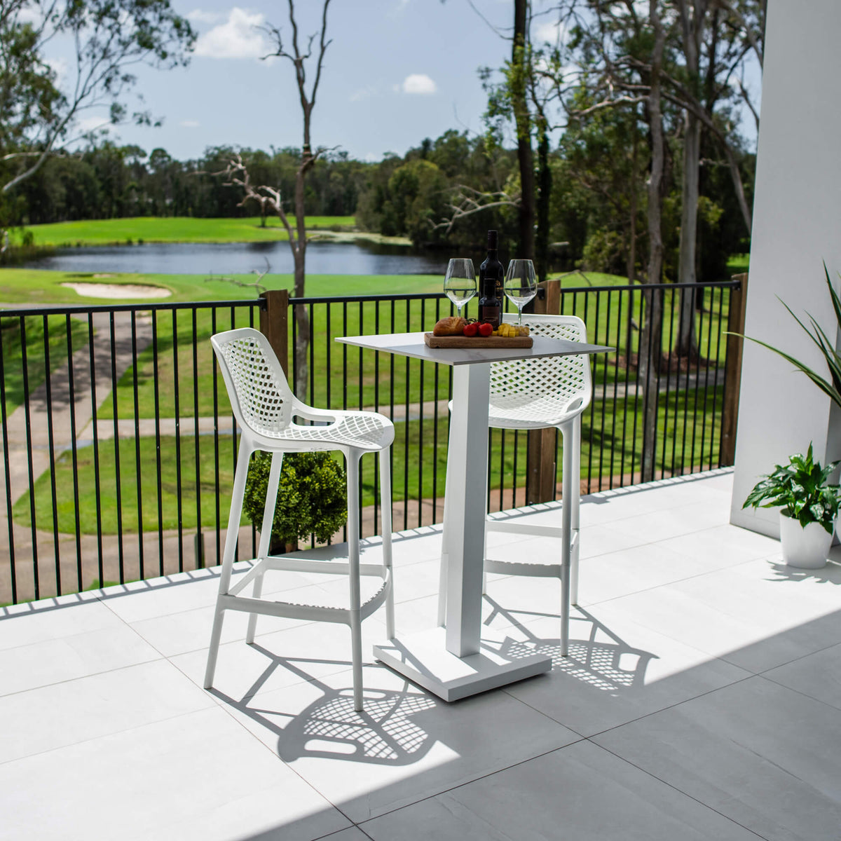 Roma 75 Lennox - 3pce (60x60) - Outdoor Bar Set