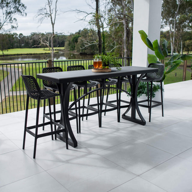 Roma 75 Malibu - 7pce (200x65) - Outdoor Bar Set