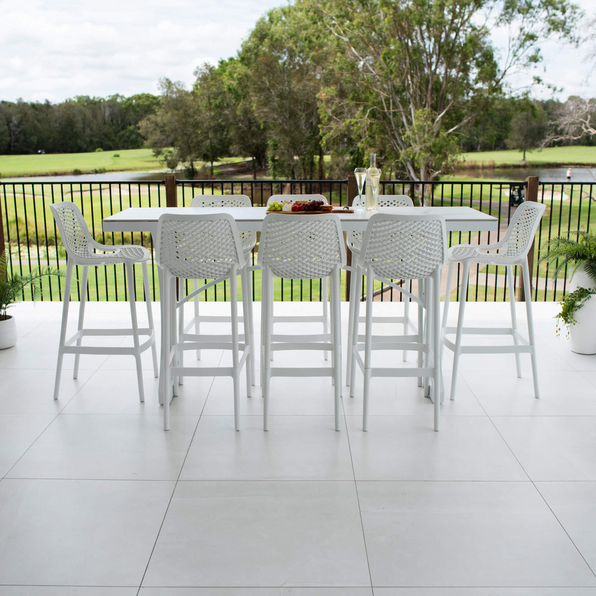 Roma 75 Malibu - 9pce (200x65) - Outdoor Bar Set