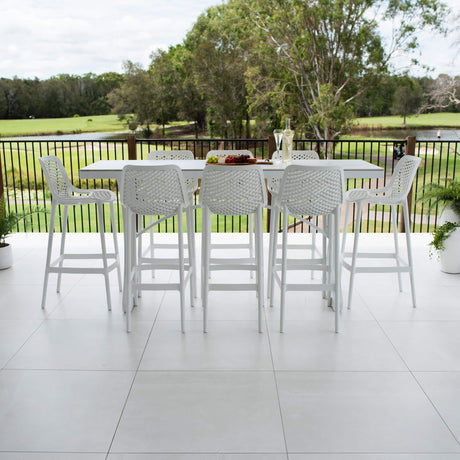 Roma 75 Malibu - 9pce (200x65) - Outdoor Bar Set