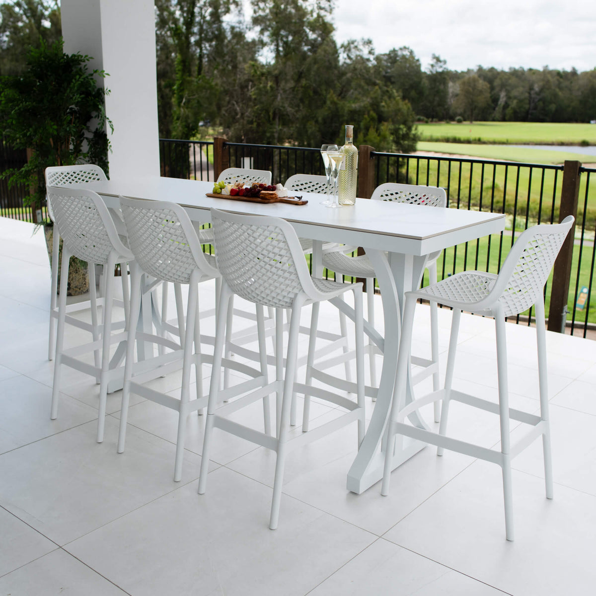 Roma 75 Malibu - 9pce (200x65) - Outdoor Bar Set