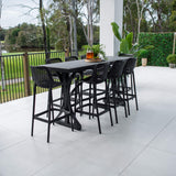 Roma 75 Malibu - 9pce (200x65) - Outdoor Bar Set
