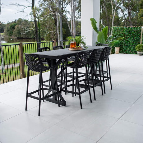 Roma 75 Malibu - 9pce (200x65) - Outdoor Bar Set