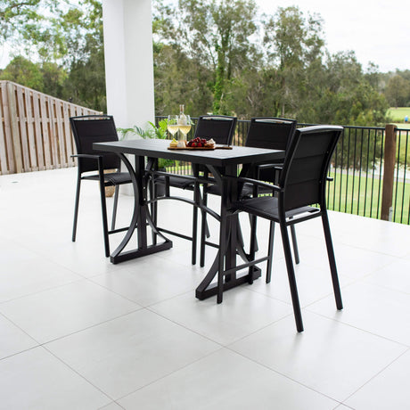 Shelby Bergen - 5pce (150x65) - Outdoor Bar Set