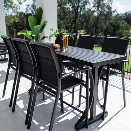Shelby Bergen - 7pce (200x65) - Outdoor Bar Set
