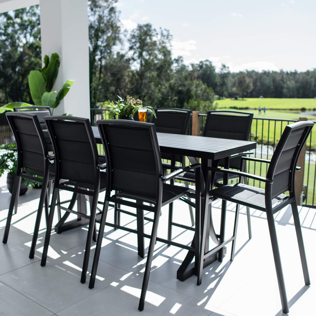 Shelby Bergen - 9pce (200x65) - Outdoor Bar Set