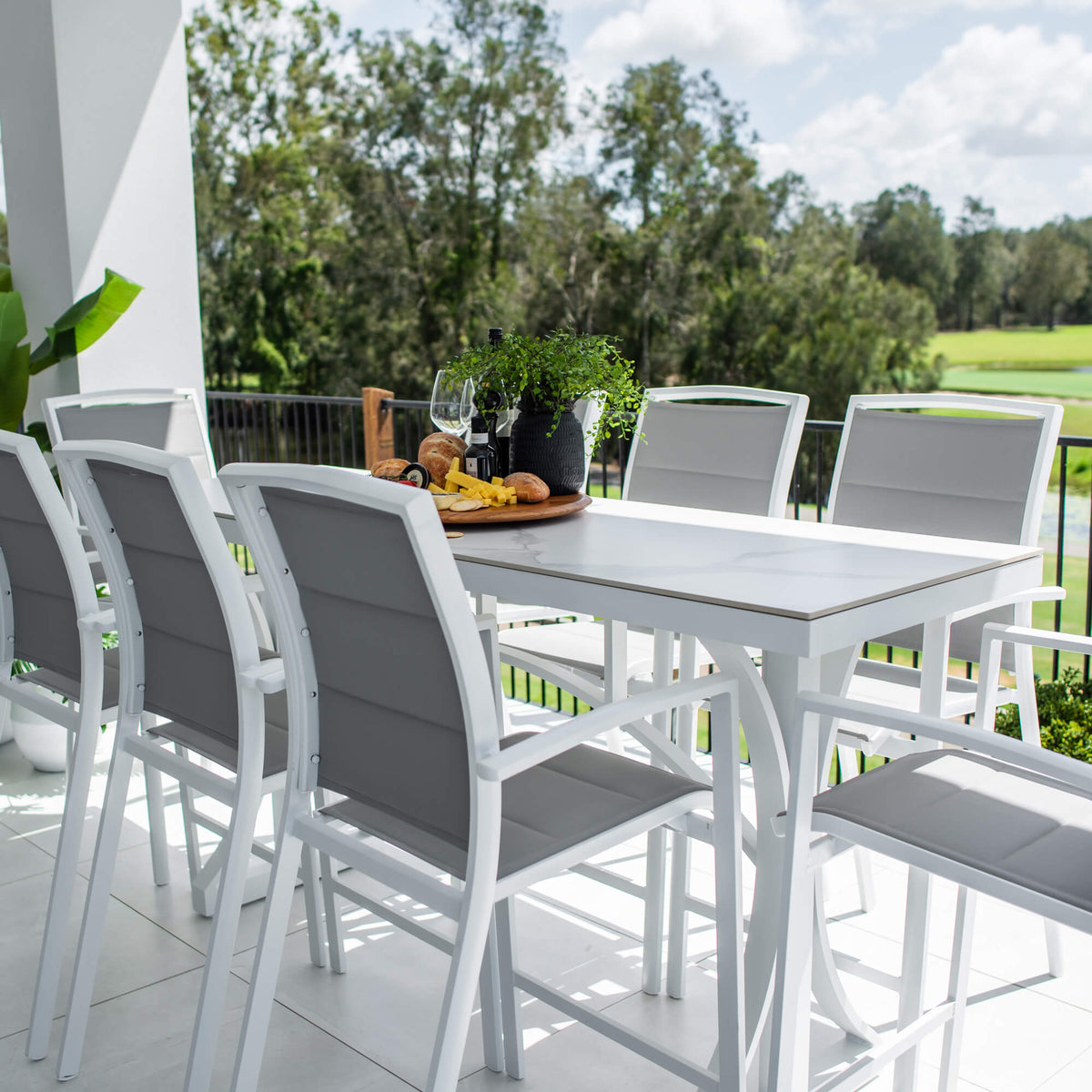 Shelby Bergen - 9pce (200x65) - Outdoor Bar Set