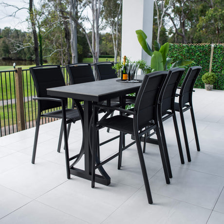 Shelby Malibu - 7pce (200x65) - Outdoor Bar Set