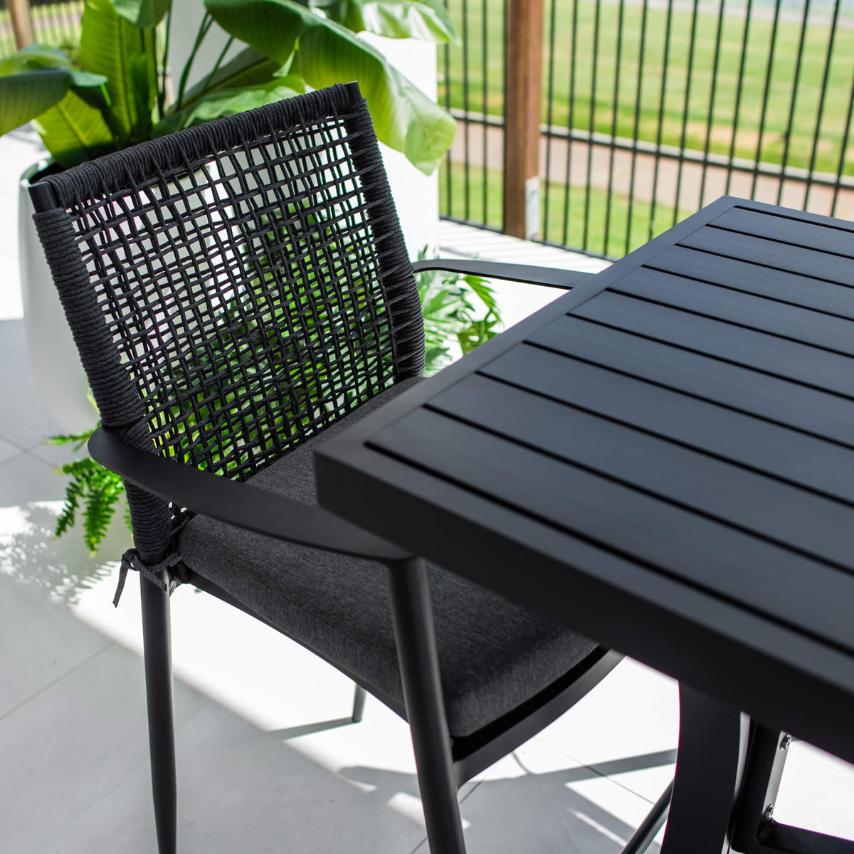 Vienna Rope Bergen - 5pce (150x65) - Outdoor Bar Set