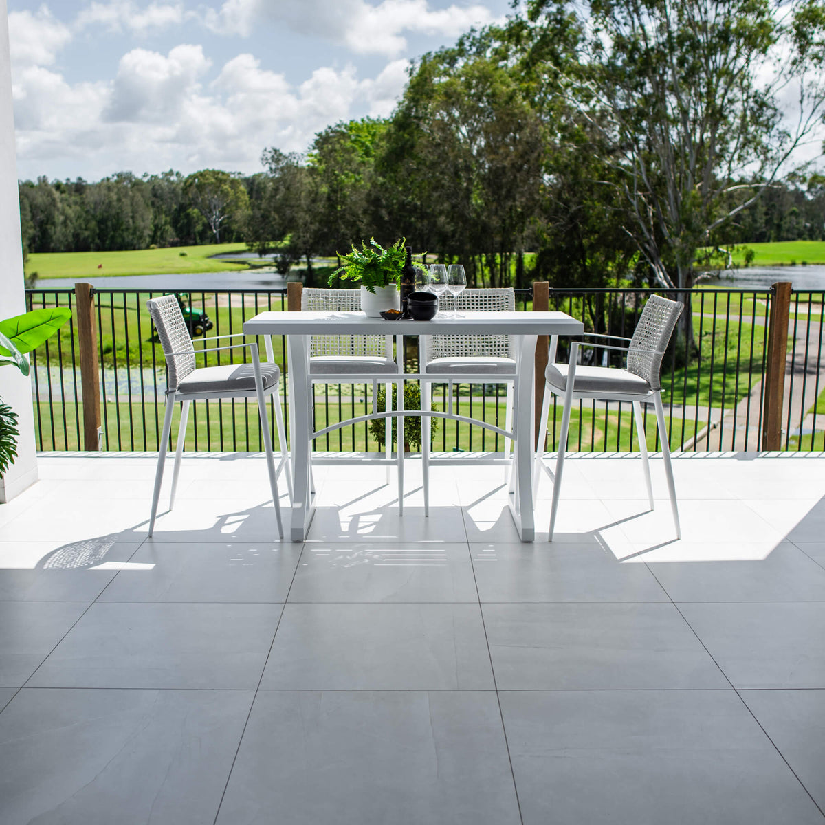 Vienna Rope Bergen - 5pce (150x65) - Outdoor Bar Set