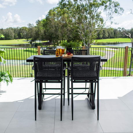 Vienna Rope Bergen - 5pce (150x65) - Outdoor Bar Set