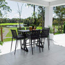 Vienna Rope Bergen - 7pce (150x65) - Outdoor Bar Set