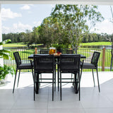 Vienna Rope Bergen - 7pce (150x65) - Outdoor Bar Set