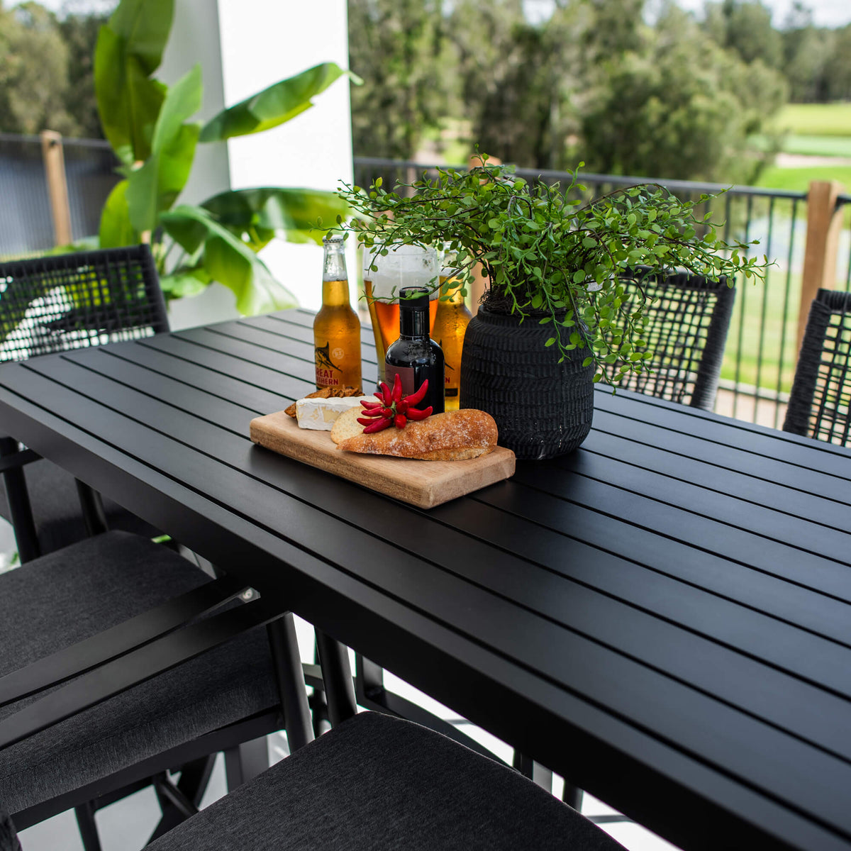Vienna Rope Bergen - 7pce (150x65) - Outdoor Bar Set
