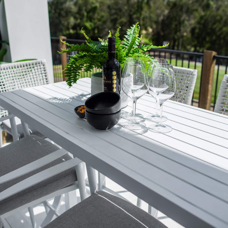 Vienna Rope Bergen - 7pce (150x65) - Outdoor Bar Set