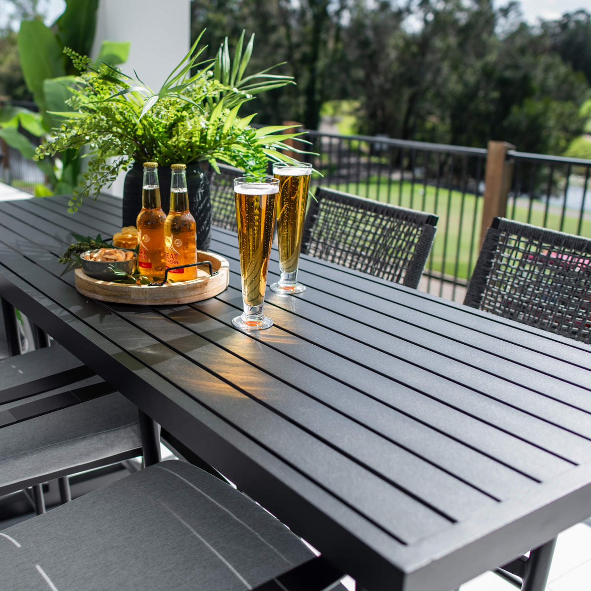 Vienna Rope Bergen - 7pce (200x65) - Outdoor Bar Set