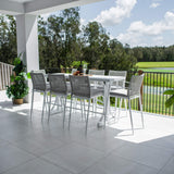 Vienna Rope Bergen - 9pce (200x65) - Outdoor Bar Set