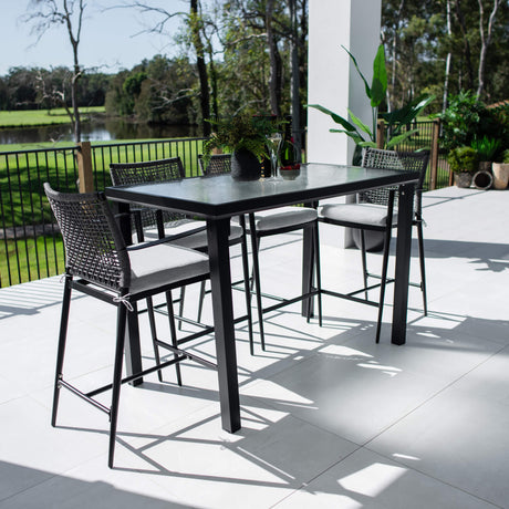 Vienna Rope Hudson - 5pce (150x80) - Outdoor Bar Set