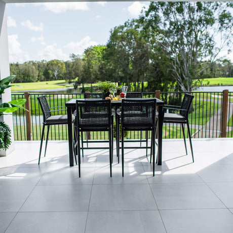 Vienna Rope Hudson - 7pce (150x80) - Outdoor Bar Set