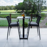 Vienna Rope Lennox - 3pce (60x60) - Outdoor Bar Set