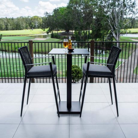 Vienna Rope Lennox - 3pce (60x60) - Outdoor Bar Set