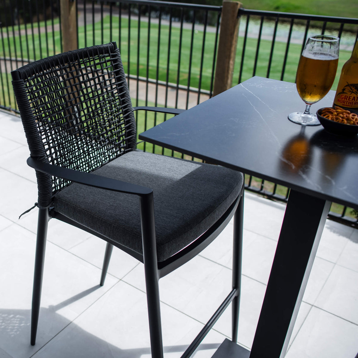Vienna Rope Lennox - 3pce (60x60) - Outdoor Bar Set