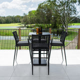 Vienna Rope Lennox - 5pce (70x70) - Outdoor Bar Set