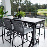Vienna Rope Malibu - 7pce (200x65) - Outdoor Bar Set
