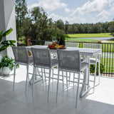Vienna Rope Malibu - 7pce (200x65) - Outdoor Bar Set