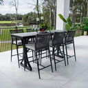 Vienna Rope Malibu - 7pce (200x65) - Outdoor Bar Set