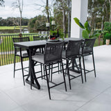 Vienna Rope Malibu - 7pce (200x65) - Outdoor Bar Set